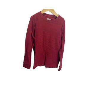 Urban Pipeline Boys M Red Long Sleeved Shirt Waffle Knit Stretch Casual